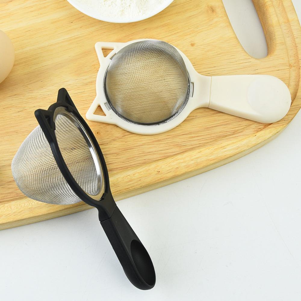 Detachable Plastic Handle Flour Sieve Cat Shaped Colander Household Fried Filter Soy Milk