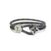 Donkey House Herren Lederarmband mit Kleeblatt-Aufdruck