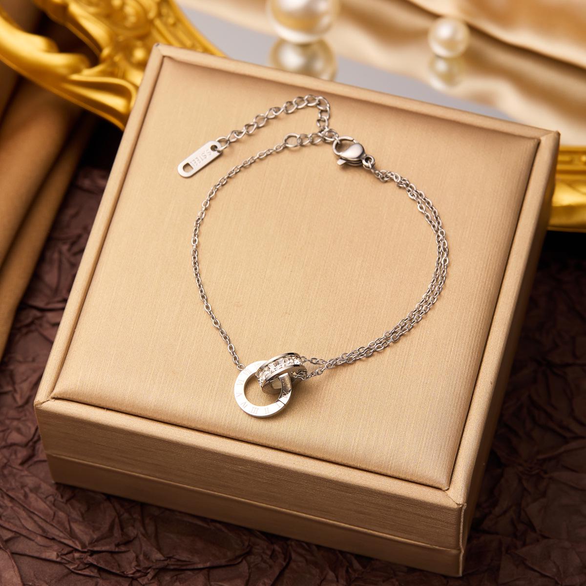 

Новый модный браслет из титановой стали с невыцветающим покрытием для женщин - Универсальные тренды европейского стиля