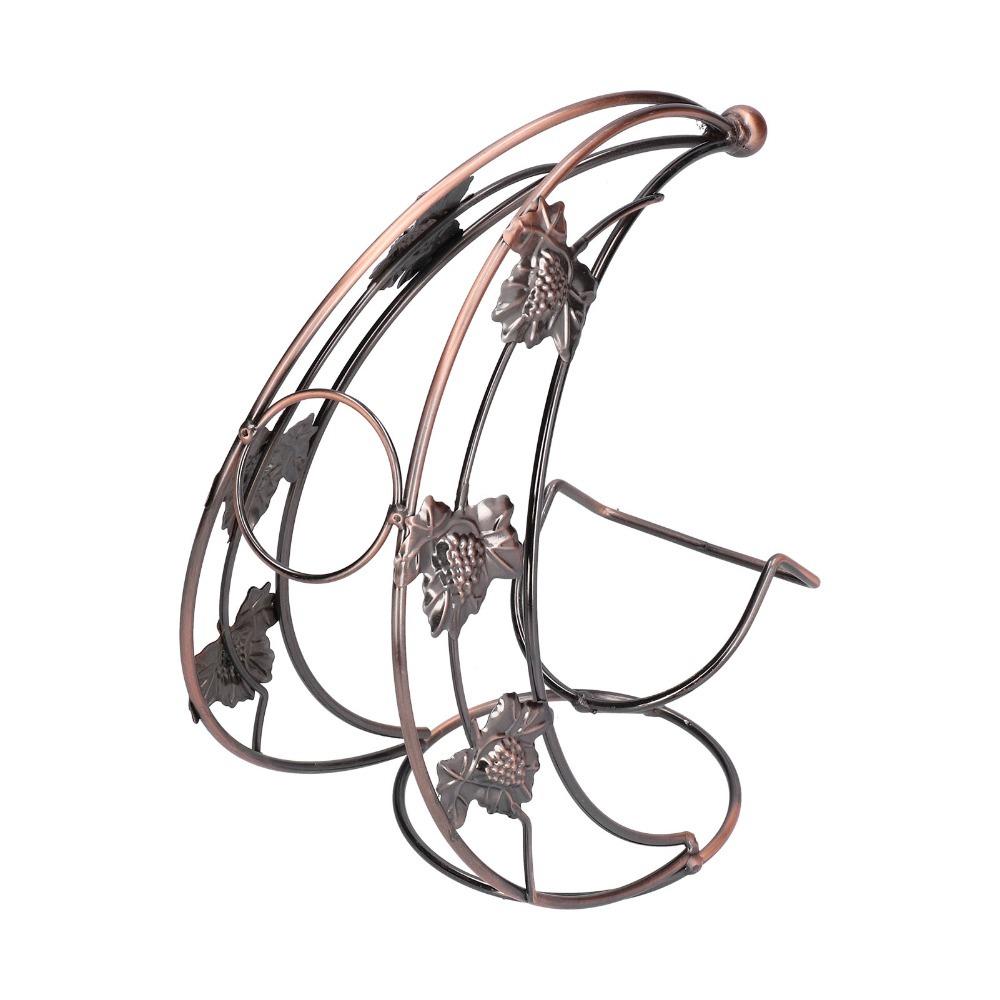 Wrought Iron Metal Wine Rack Freestanding Single Bottle Wine Rack Wine Bottle Holder Home