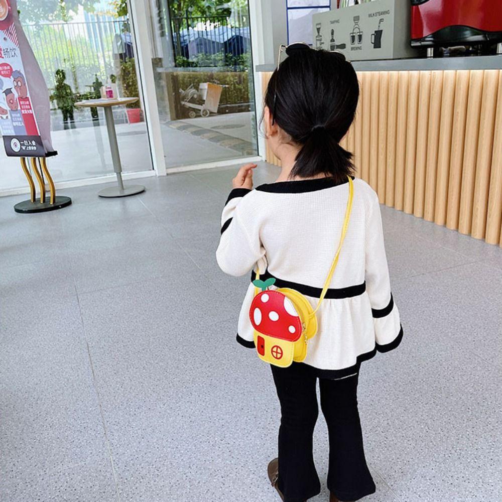 Protective Kids Messenger Bag Case Cover Coin Shoulder Bag Lightweight Mushroom Phone Bag  Sports