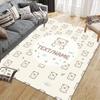 Custom Name,Kawaii Animal Pattern Art Home Sofa Decoration for Living Room & Bedroom, Non‑Slip Play Flannel Floor Mat for Game Room