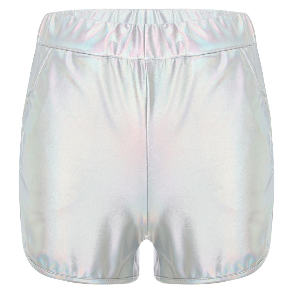 Pánské metalické horké kalhotky Slim Fit šortky na zadek Boční kapsy na jógu Klubové akce