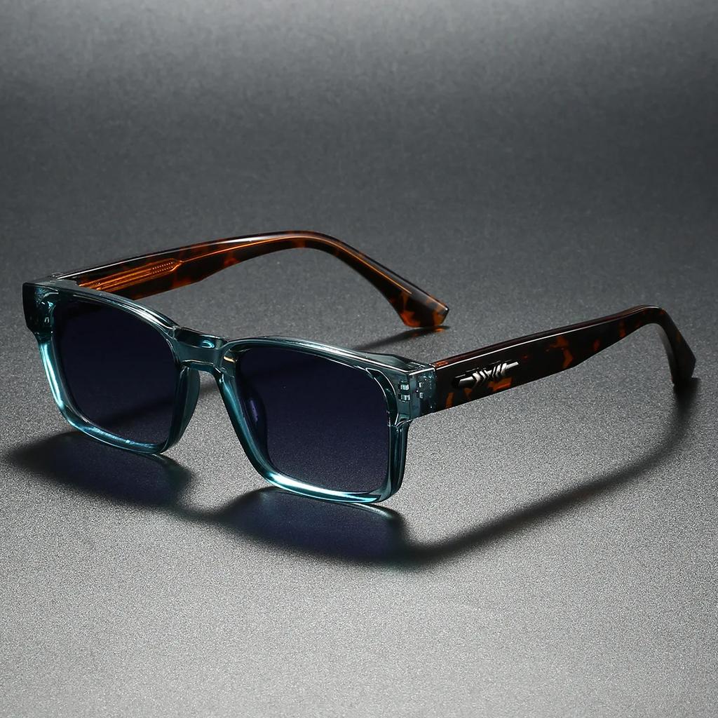 Retro Square Sunglasses Men Women Metal Core CP UV400 Sun Glasses for Travel Hiking Beach Fishing Eyewear