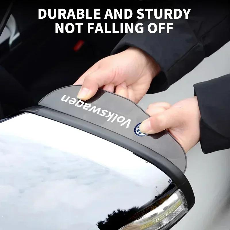 2Pcs Car Rearview Mirror Rain Eyebrow For Volkswagen VW Golf Polo Tiguan Passat B6 Jetta Touran CADDY GTI Touareg TDI Beetle MK4