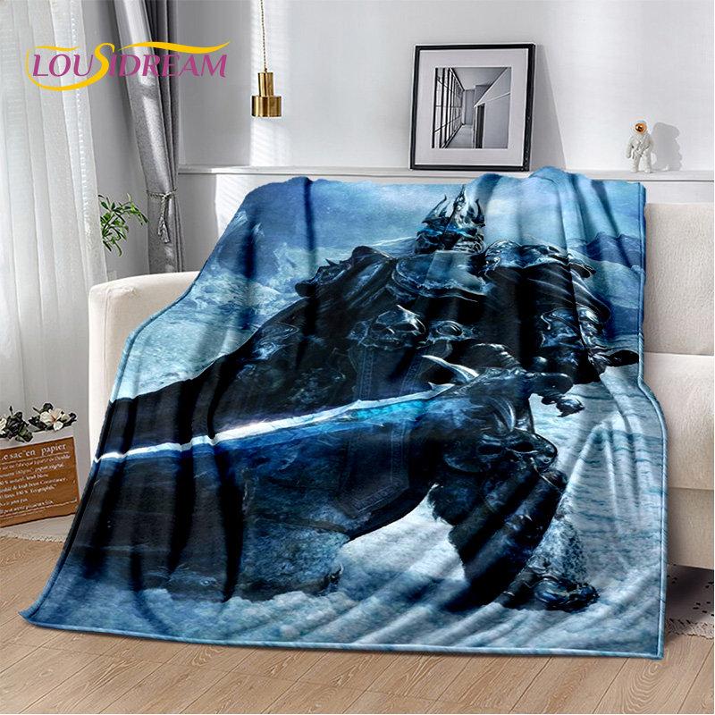 World of Warcraft, WOW, Game Gamer, weiche Plüschdecke, Flanelldecke, Überwurfdecke für Wohnzimmer, Schlafzimmer, Bett, Sofa, Picknick-Abdeckung