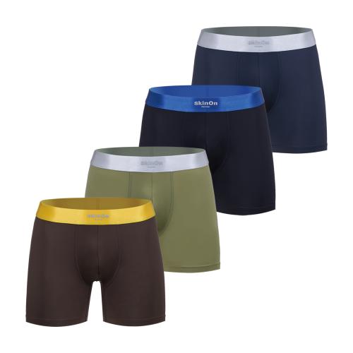 

[Skin on Manner] Men s Comfort Trunks [Olive, Brown, Navy, Black 4-pack] [Shipped from Korea] 100% Authentic OLIVE, BROWN, Navy Black 2XL