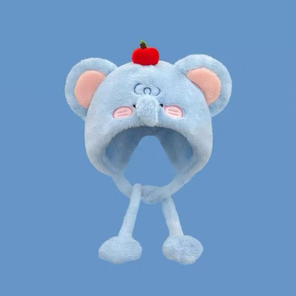 Koreansk Stil Ørebeskyttelse Hat Sød Plys Hue Mode Elefant Varm Hat Udendørs