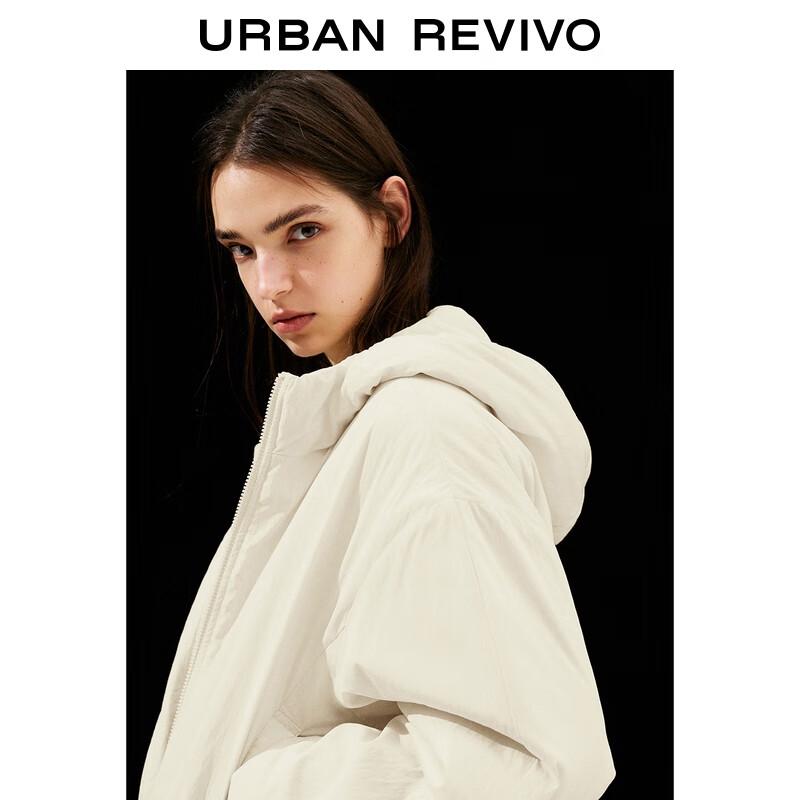 UR Women's Casual Pleated Hooded Short Jacket