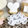 Desk Ornament Mould Flexible Silicone Mold for Love Heart Puzzle Shaped Decoration Gypsum Mold Jewelry Making Supplies