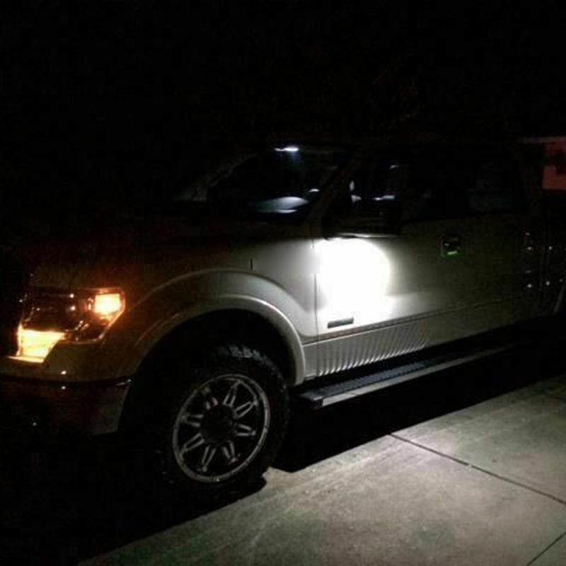 2pcs Side Mirror Lights Super Bright 18-LED Puddle For Ford F-150 6000K