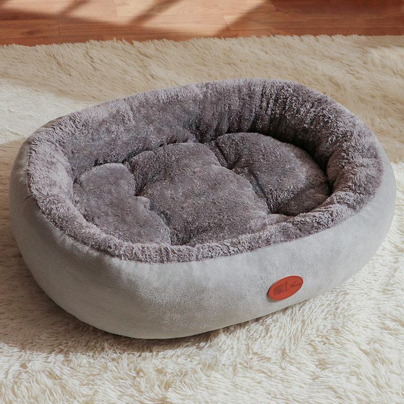 Cat's Nest Winter Warm Thick Oval Nest Enclosed Four Seasons Large Pet Nest Winter Small Dog Kennel