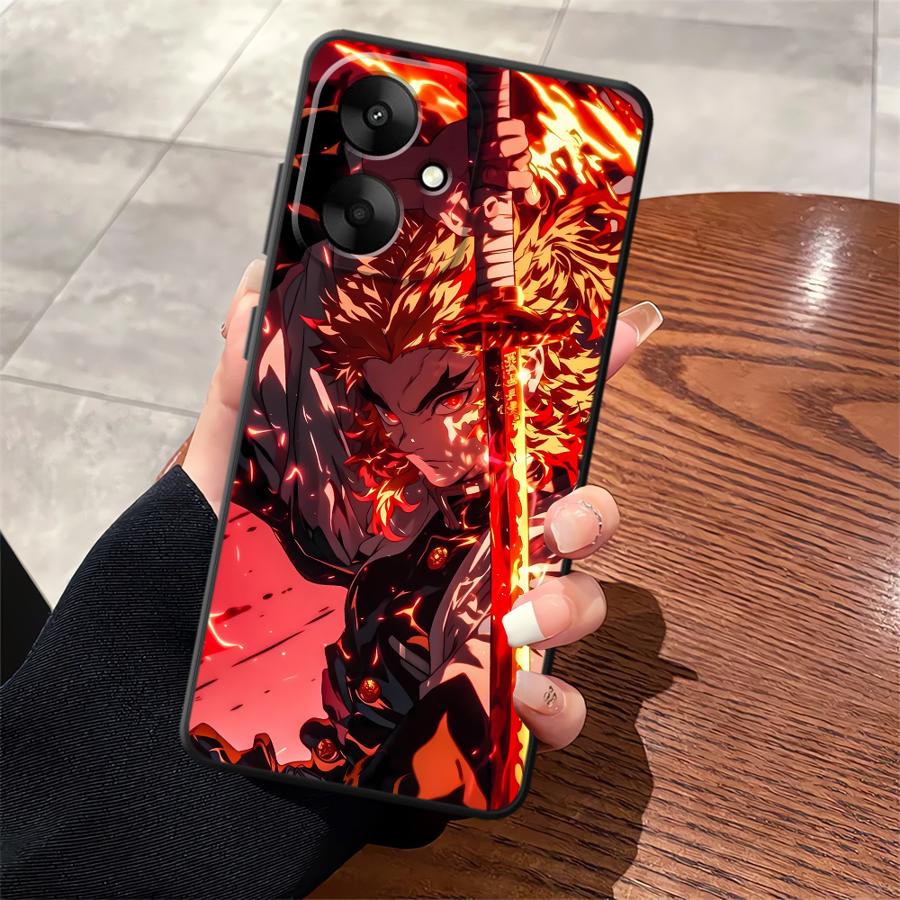 Soft Back Phone Cover Case for Xiaomi Redmi 10 9A 9C K40 K50 Gaming 13C K60 9T 12C A5 A1 A2 Plus 12 Demons Anime Slayer