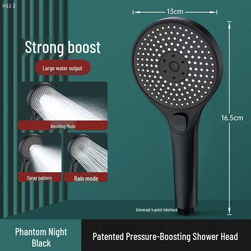 Large Panel Boost Shower Head Set for Home Bathroom