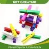 100 Pcs Colored Clothes Pins Wooden, Colored Clothespins for Crafts Clothing Pins for Hanging, Pictures, Classroom, Laundry, Colorful