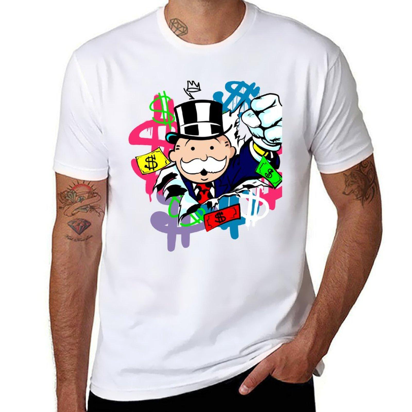 

Monopoly Graffiti T-Shirt quick-drying new gifts and t-shirts graphic tee shirt fashion shirts t shirts for men L