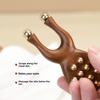 12 Kupferperlen Guasha Gesichtsmassagegerät Sandelholzgriff Faszienlifting Gesicht Manuelles Massagegerät Antistatisch Froschform Handheld