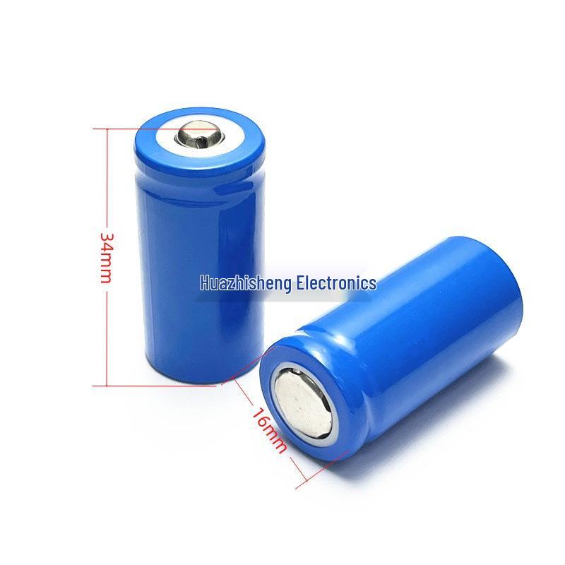 16340 Rechargeable 3.7V Lithium Battery for Infrared Laser & High-Brightness Flashlights (16x34mm)