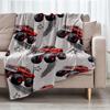 Truck Theme Printed Blanket - Perfect for Couch, Bed, Travel & Outdoor Use | Machine Washable, Cozy & Durable.