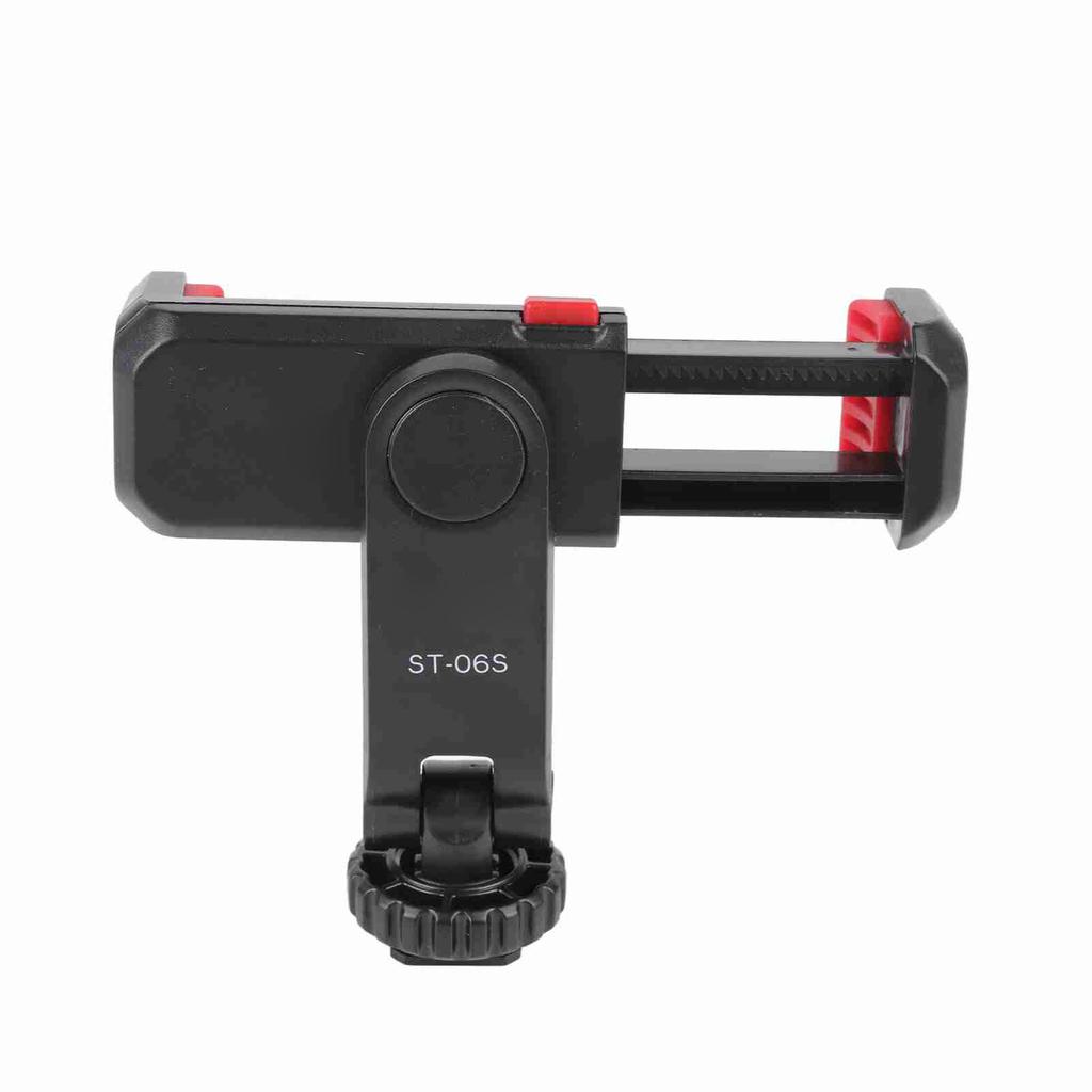 Rotatable Tripod Phone Holder Clamp Clip Mount Adapter with 1 4 Hot Shoe Microphone Mount Cold Shoe 360 Degree Rotatable