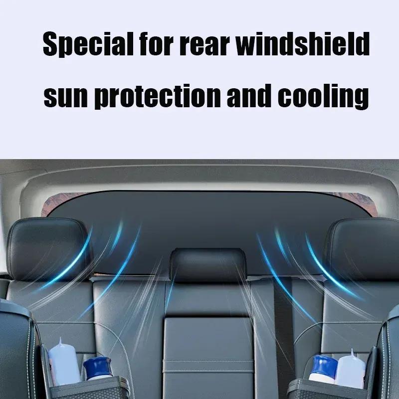 Car Sun Shade UV Protection Folding Auto Rear Window Sunshade Universal Car Window Visor with Suction Cups