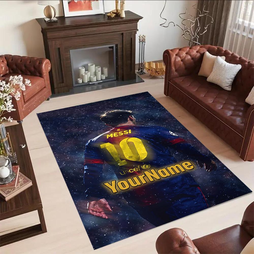 Messi 324 Personalized Name Carpet Perfect for Foyer Game Room Bedrooms Living Rooms Antislip Carpet Office home decor Best for Christmas
