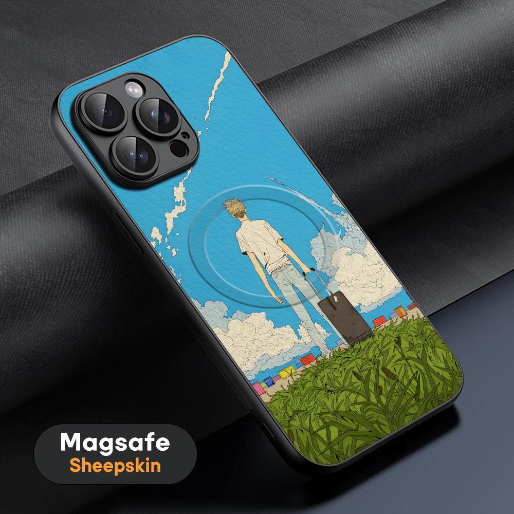 Art Lonomycin Style Popular Phone Case For iPhone 17 16 15 14 13 12 11 Plus Pro Max  High-end Luxury Magsafe Sheepskin