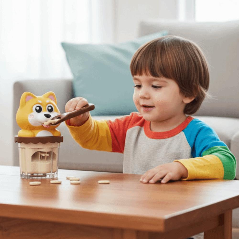 Food Feeding Talking Pudding Dog Toy Simulation Play House Toys for Friend