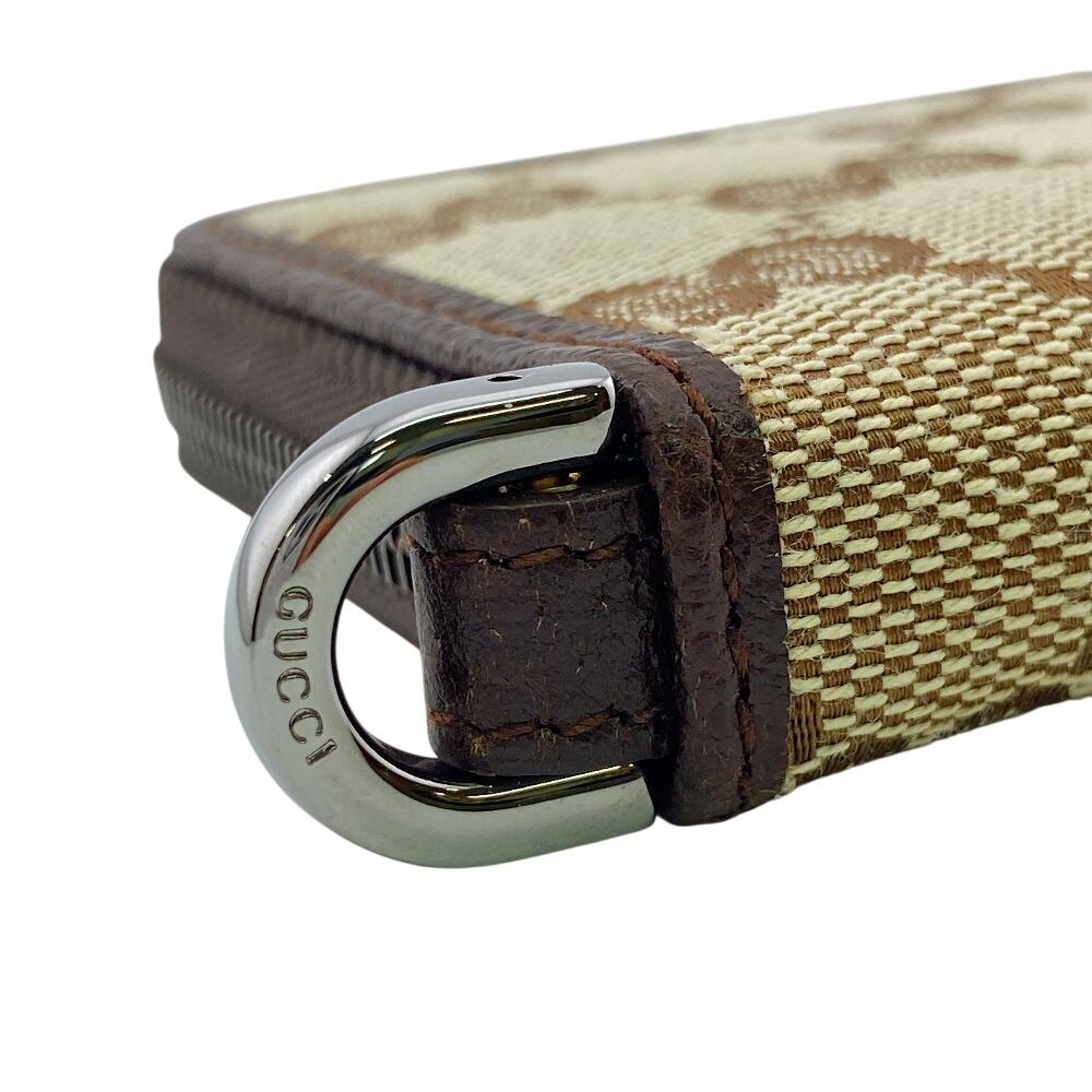 GUCCI 162848 Coin Pocket GG campus canvas Coin case Brown canvas Used