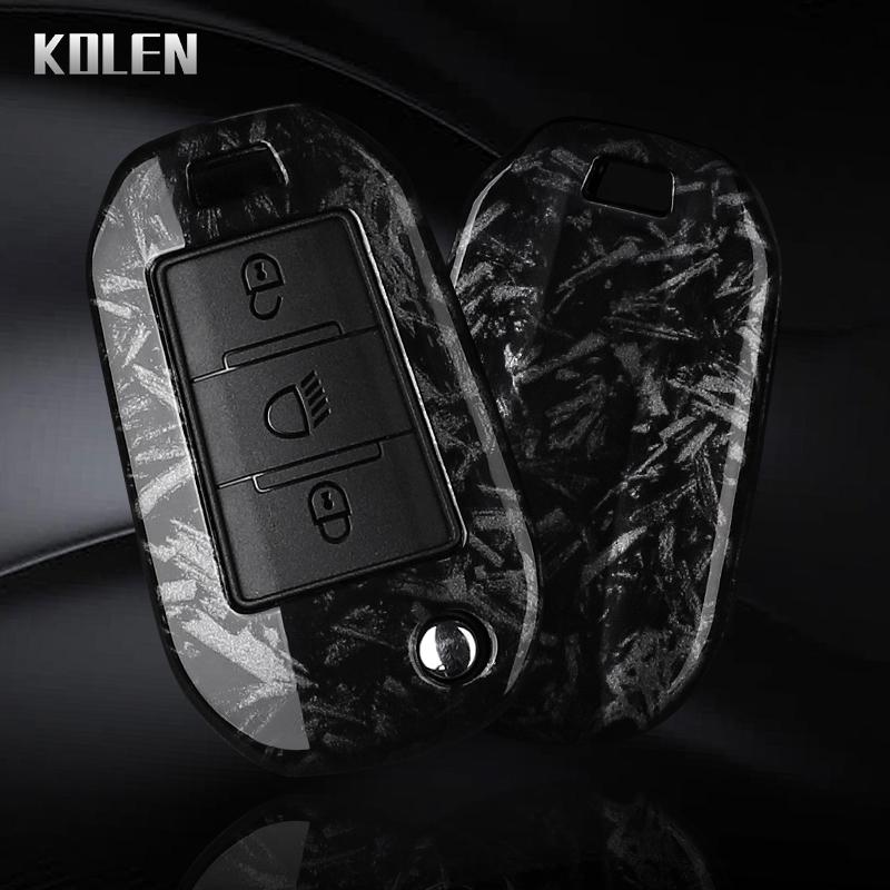 Abs Carbon Fiber Car Key Case Cover Fob For Peugeot 208 301 307 308 508 2008 3008 5008 Expert For Citroen C3 C4 C5 Cactus C6 C8