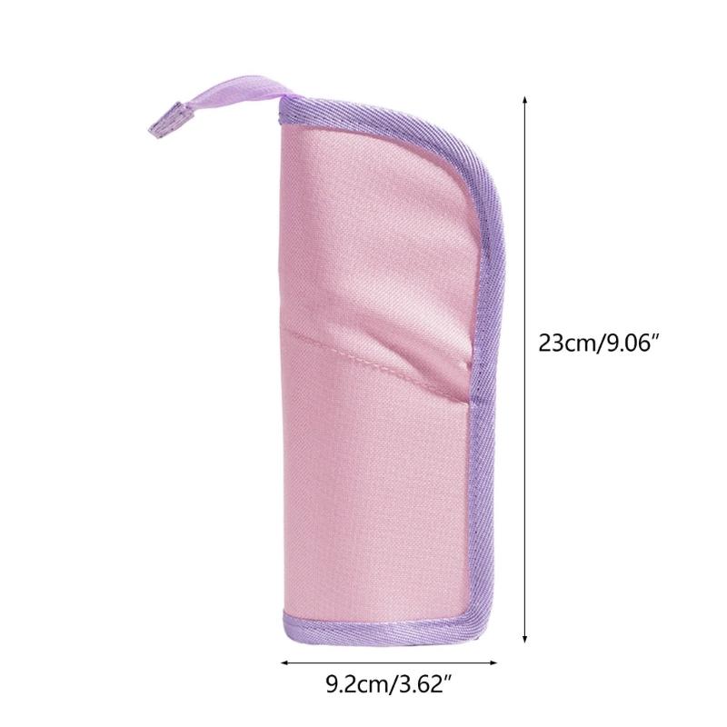 Faltbares Federmäppchen mit Reißverschluss, faltbare Stiftaufbewahrungstasche, Schreibtisch-Stifthalter, Stifttasche mit Griff, Geschenk für Schüler