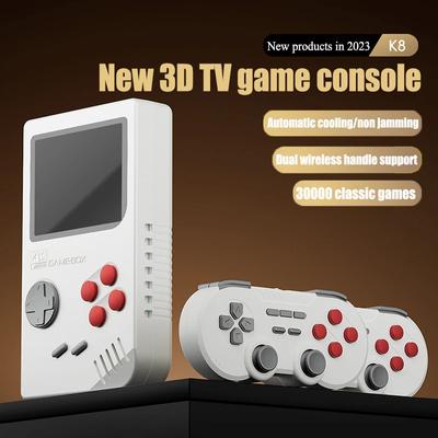 Nueva consola de juegos doméstica K8 Psp de código abierto 3d con mango Dual de 2,4g Vs consola de videojuegos 4k Hd con disipación de calor regalo nostálgico