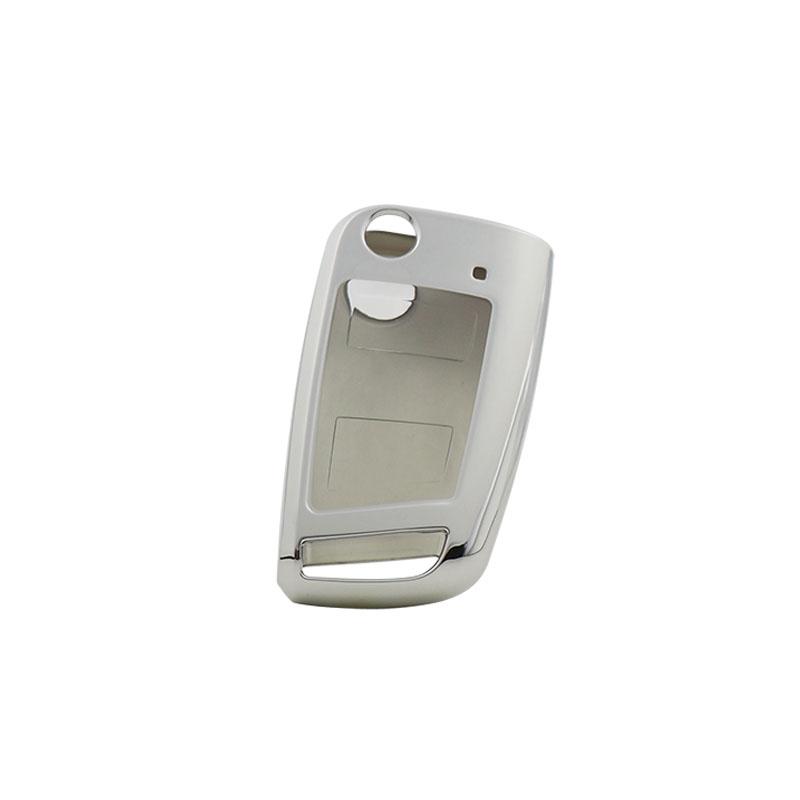 

TPU Transparent Film Car Remote Key Cover Case Shell Key Fob for Golf Passat GTI 7 Octavia Kodiaq Karoq Protector Holder silver