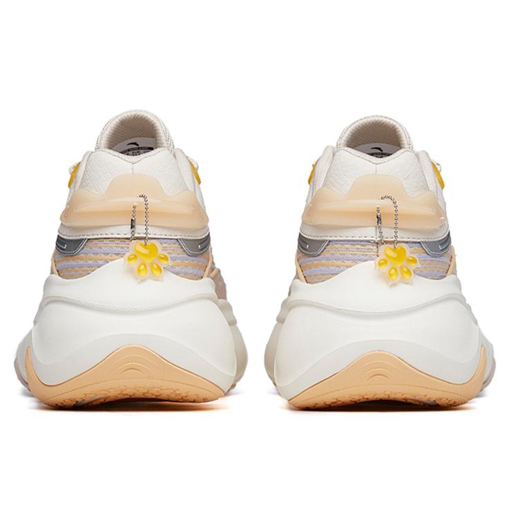 Anta Cushioning Slip Resistant Abrasion Resistant Low top Chunky Sneakers Women's Pink Orange 922228896-2