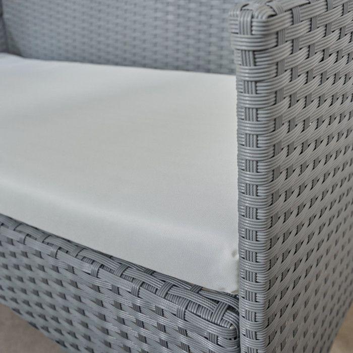 Salon de jardin en résine Gris "Barcelone" 4 places Wilsa Garden