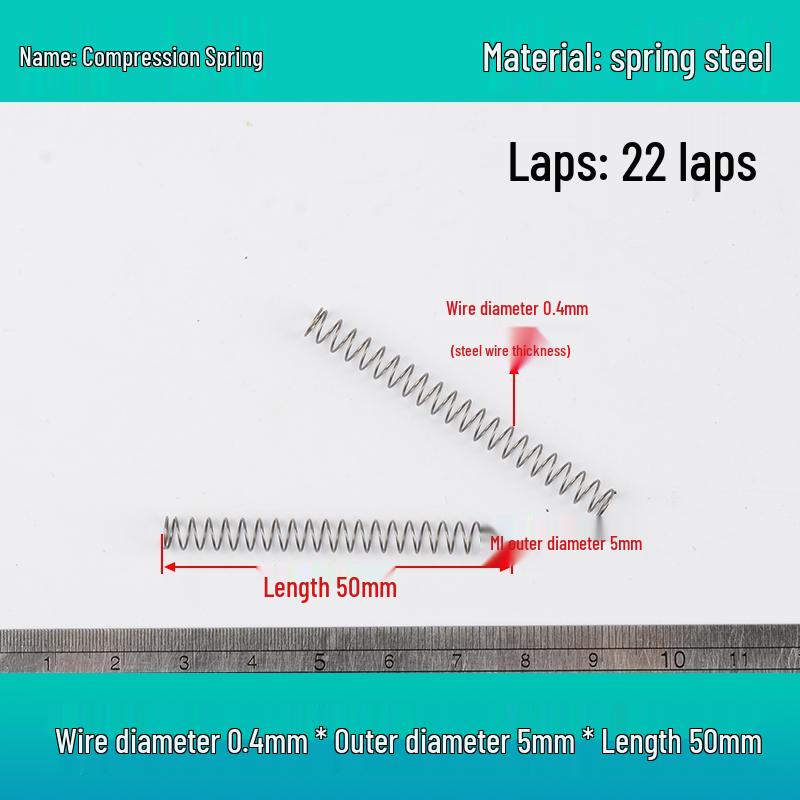 Small Mechanical Compression Spring: 0.4mm Wire, 2-8mm Outer Diameter