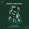 Red Christmas tree knitted scarf female autumn and winter warm green wool student couple Christmas gift scarf versatile