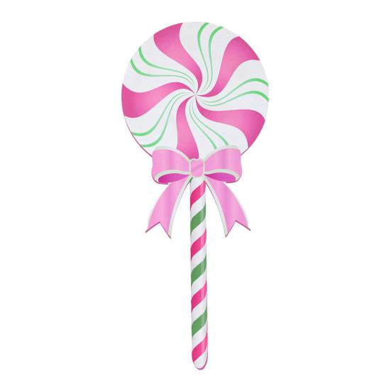 Christmas Lollipop Yard Sign Xmas Candy Lawn Sign Winter Holiday Lollipop Decoration for Indoor Outdoor Pathway Patio Decor