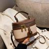 Autumn and Winter New High-end Niche Design Box Bag Hand Bag Shoulder Messenger Bag Retro Bucket Bag Women