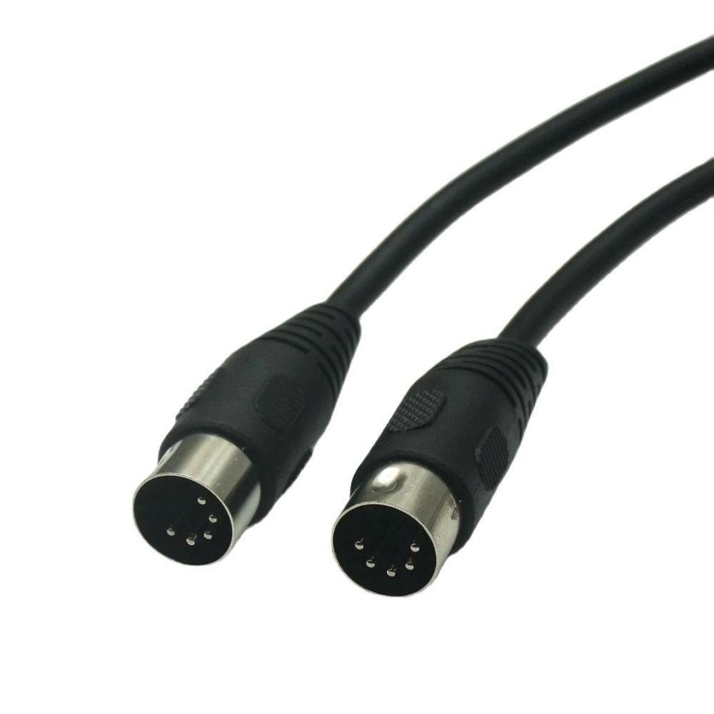 Copper MIDI Cable 5-Pin DIN Plug Audio Extension Cord Black MIDI Extension Cable  MIDI Keyboard