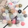 3/5/10Pcs 4cm Yarn Rose Artificial Flowers Head for Home Wedding Decor DIY Bride Hair Wreath Girls Gift Clothing Dress Accessory