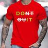 Summer Casual Street Men's T-Shirt Clothing Minimalist Versatile Letter Print Menswear Soft Breathable O-neck T-shirts