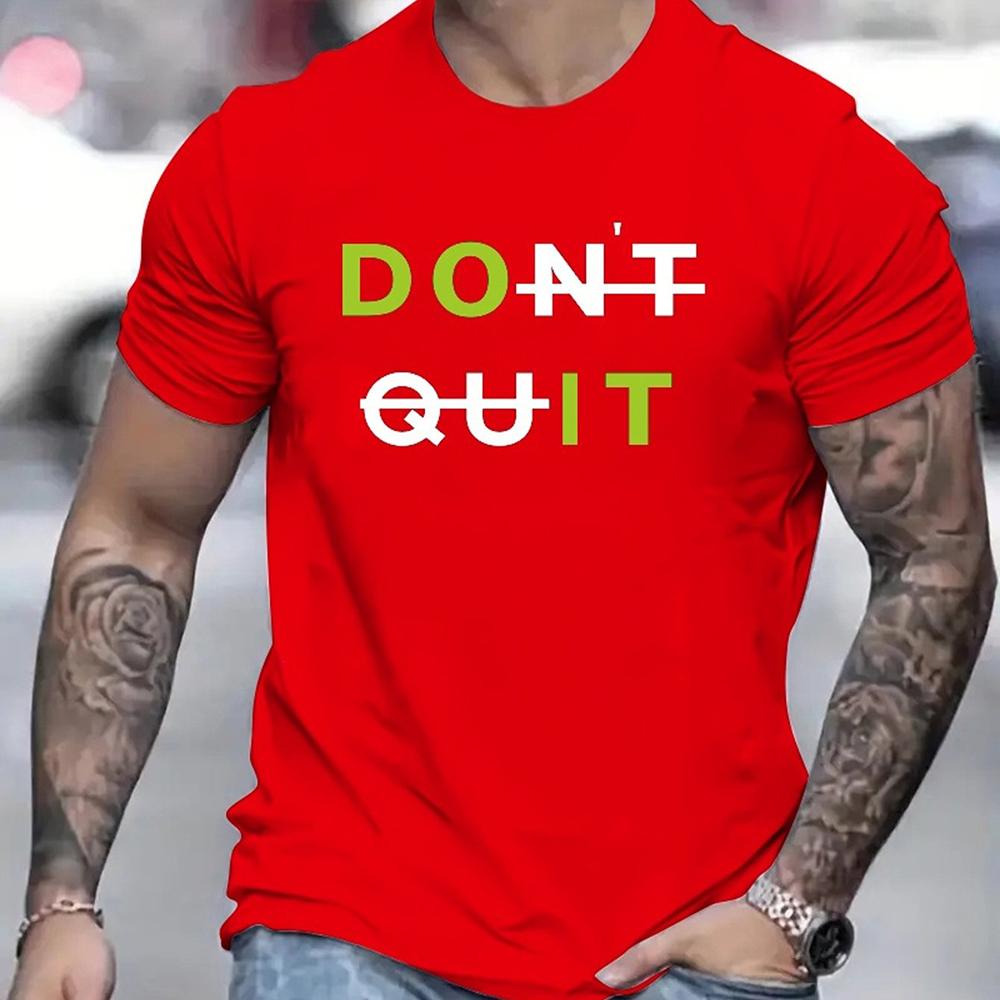 Summer Casual Street Men's T-Shirt Clothing Minimalist Versatile Letter Print Menswear Soft Breathable O-neck T-shirts