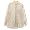 Burberrys 90s Linen Blend Old Border Pattern Long Sleeve Band Collar Shirt Men's Used