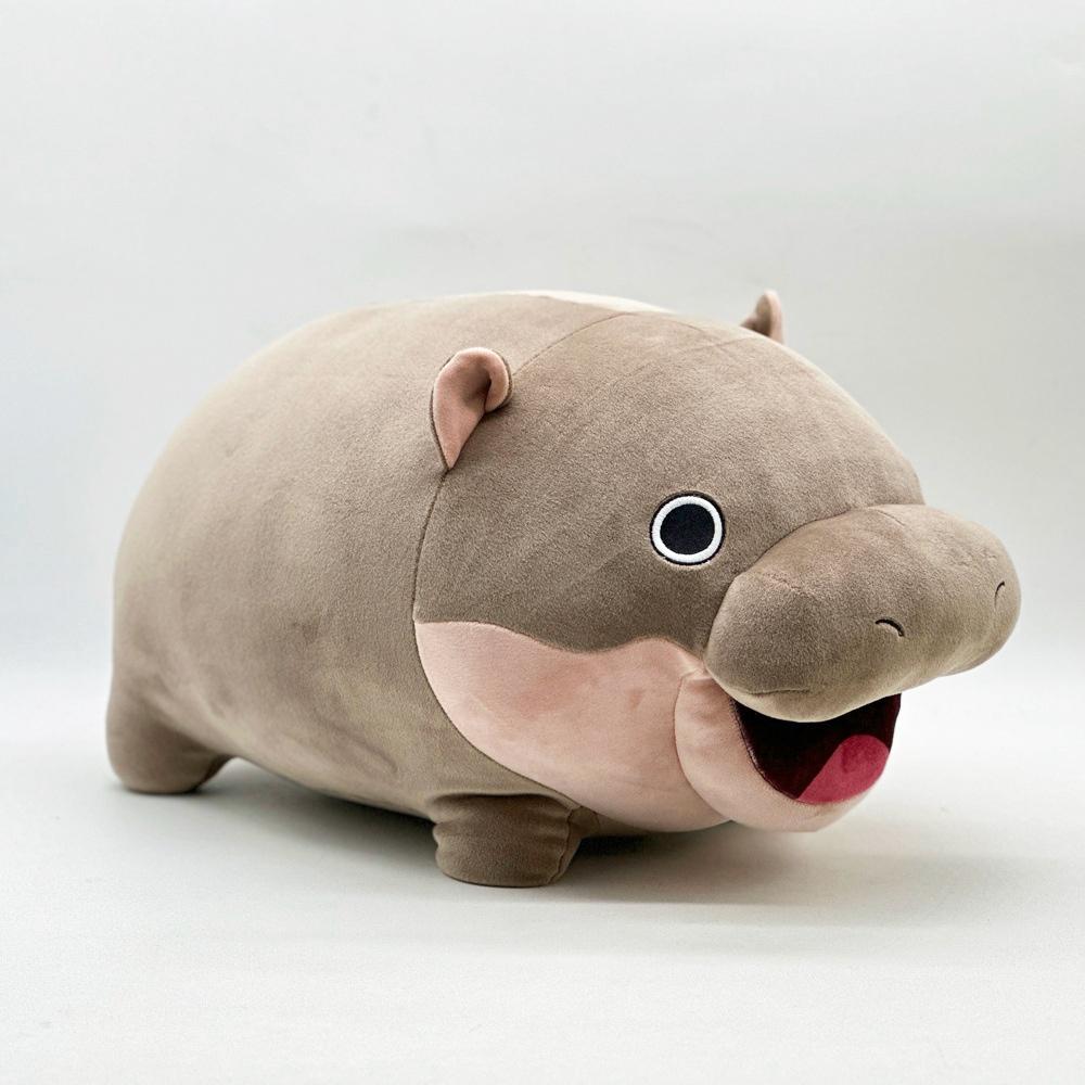 Cute Moo Deng Plush Toy Around Hippopotamus Bouncing Pig Dwarf Hippopotamus Birthday Gift Toys for Kids Home Decor