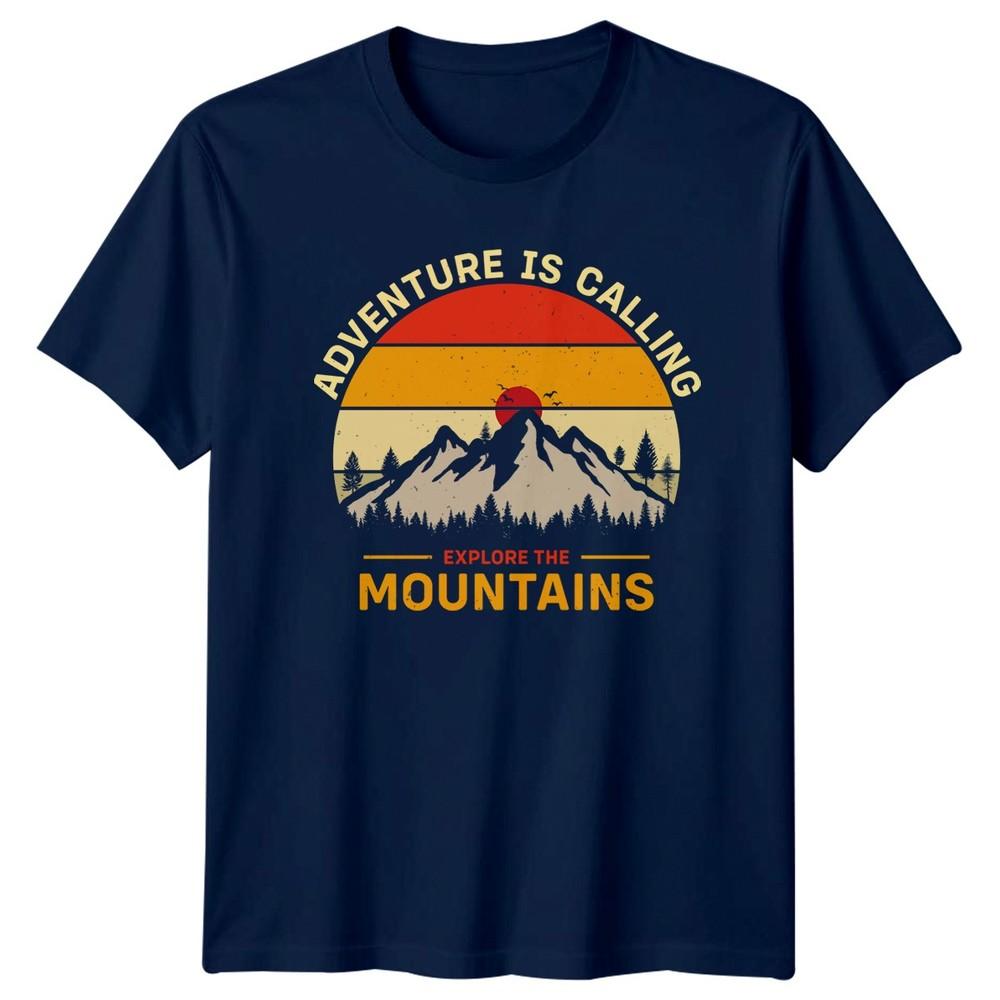 Adventure Is Calling Unisexs TShirt Hiking Outdoor Recreation Gift For Him