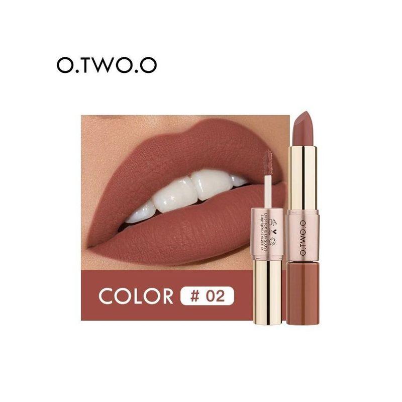O.TWO.O - 2 in 1 Matte Liquid Lipstick - 4 Colours