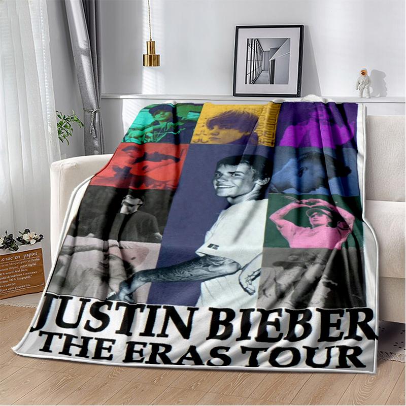 2025 New Style Justin Drew Bieber Singer JB Blanket,Soft Throw Blanket for Home Bedroom Bed Sofa Travel Picnic Cover Kid Gift