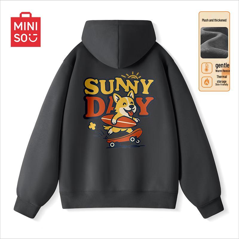 

MINISO Men s Warm Fleece Pullover Hoodie 3XL