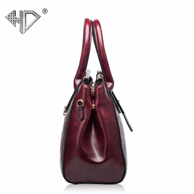 New Fashionable Top Layer Cowhide Women's Bag, Elegant Chinese Style Versatile Handbag, Shoulder Bag, Hair Replacement, Crossbody Tote